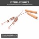 Рамка біолокаційна з Подвійним Резонатором і Рожевим Кварцом, мідне покриття